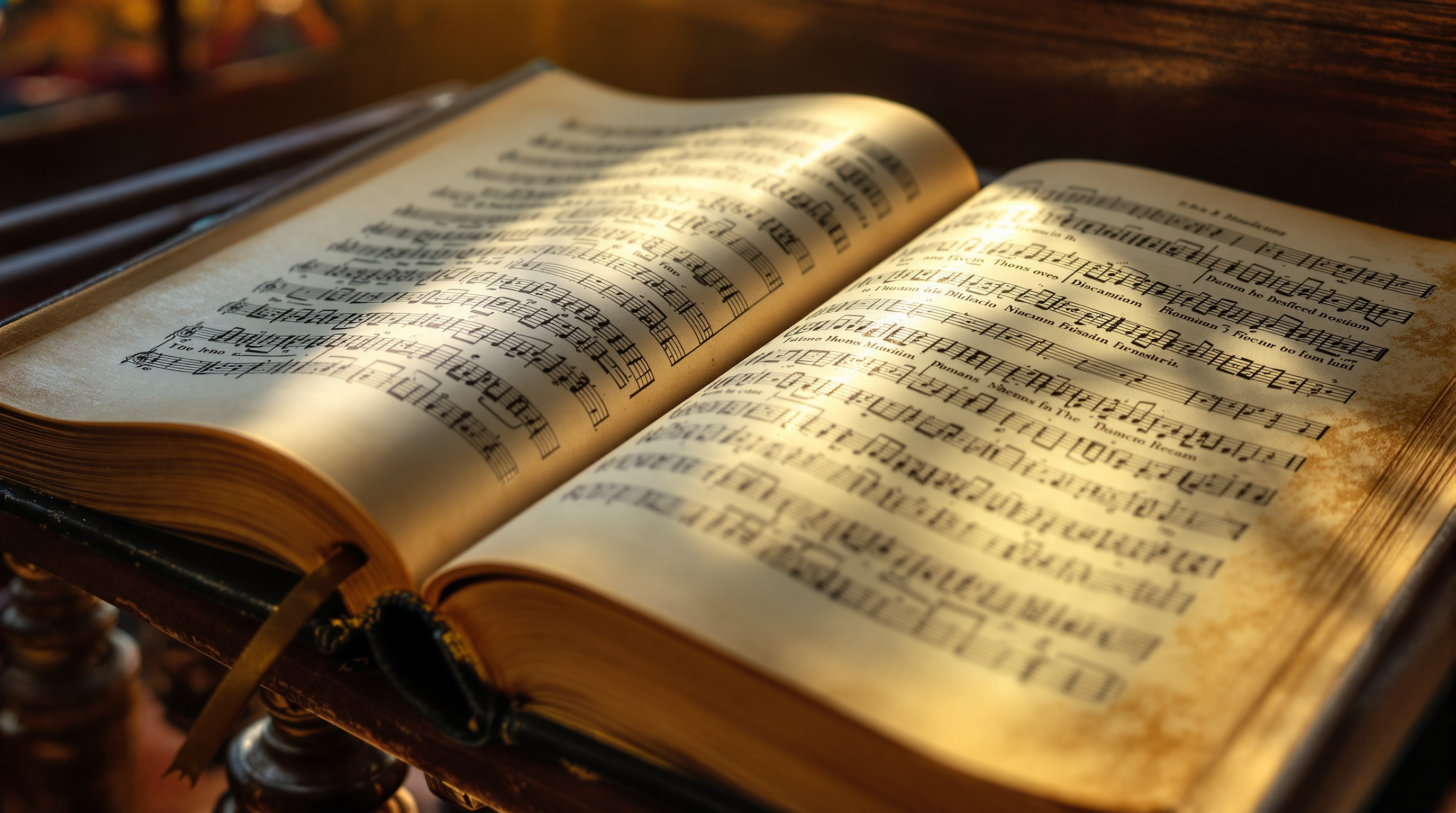 Vintage hymnal representing Dale and Grace's gospel music tradition